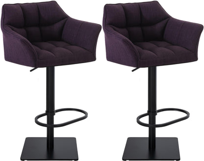 2er Set Barhocker Damaso Stoffbezug - homemem39