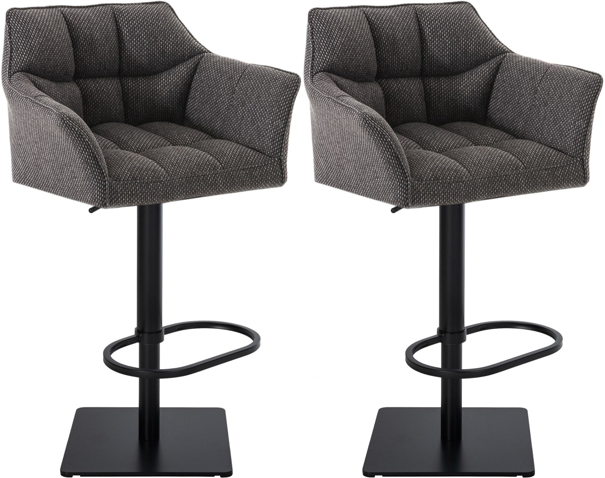 2er Set Barhocker Damaso Stoffbezug - homemem39