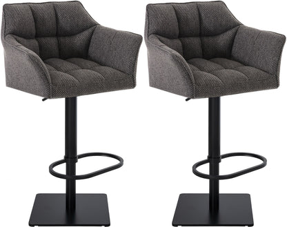 2er Set Barhocker Damaso Stoffbezug - homemem39