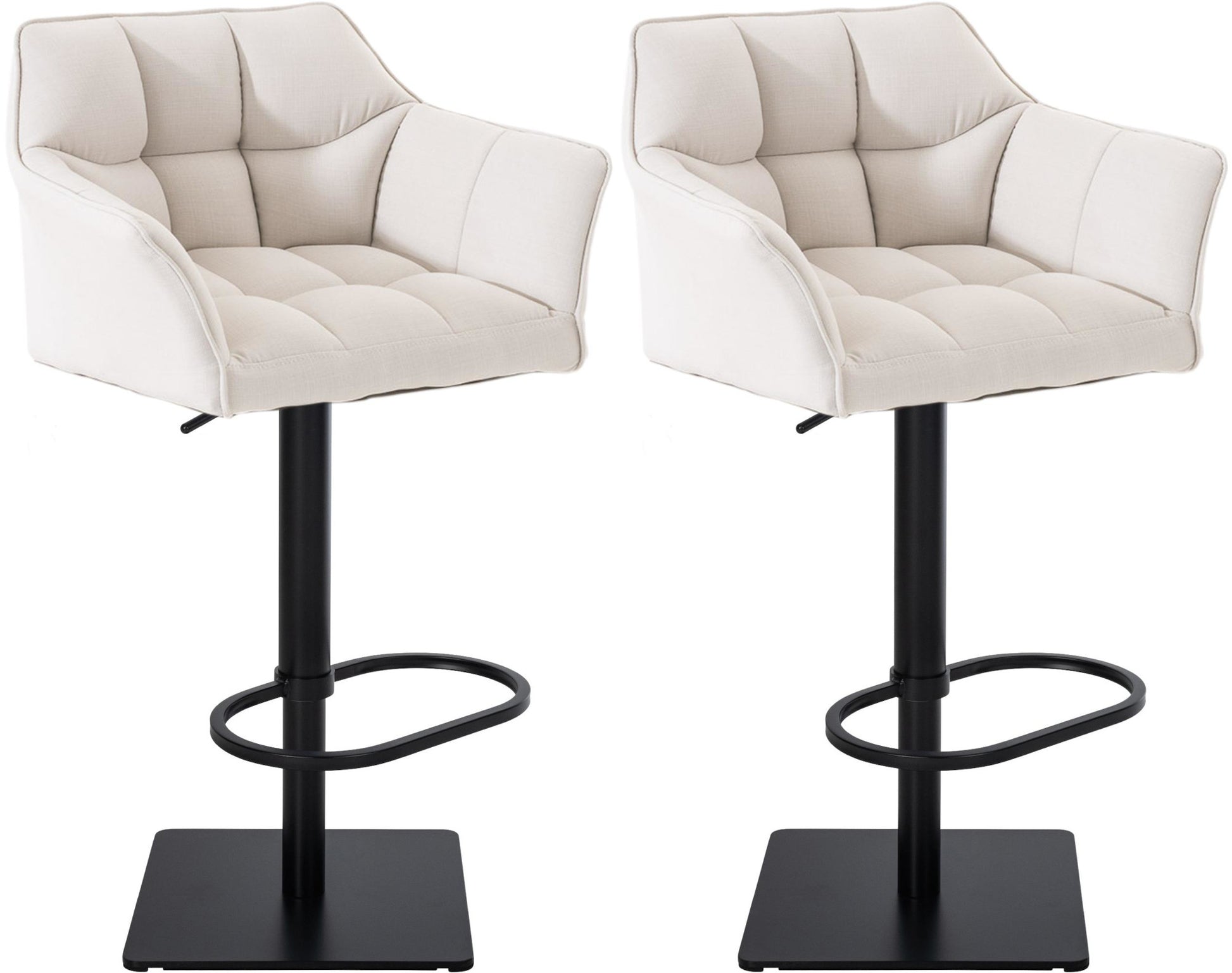 2er Set Barhocker Damaso Stoffbezug - homemem39