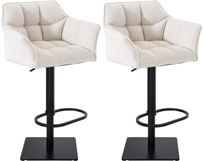 2er Set Barhocker Damaso Stoffbezug - homemem39