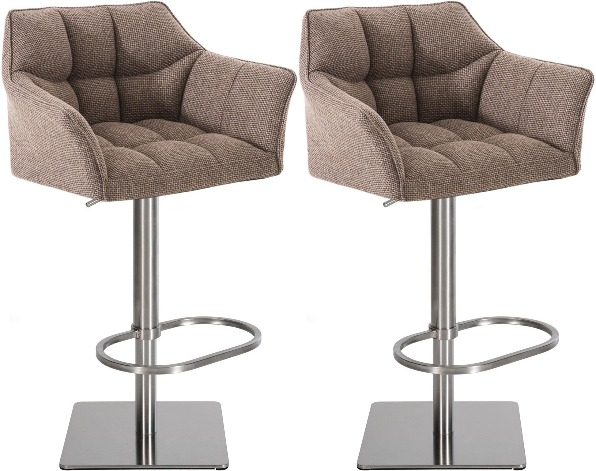 2er Set Barhocker Damaso Stoffbezug - homemem39