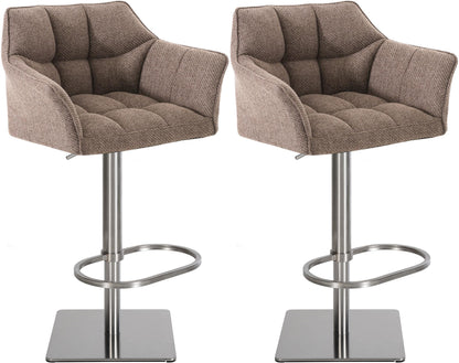2er Set Barhocker Damaso Stoffbezug - homemem39