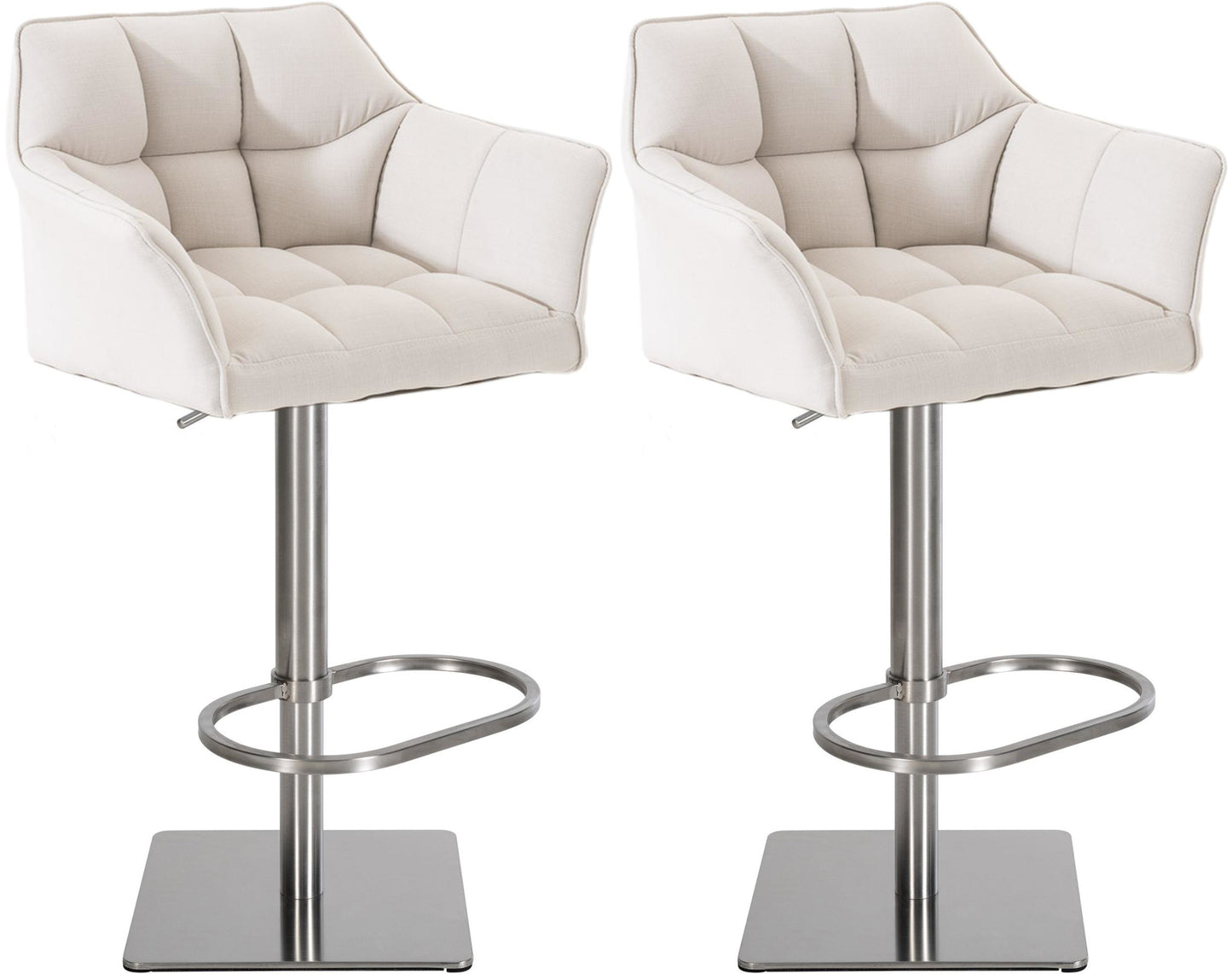 2er Set Barhocker Damaso Stoffbezug - homemem39