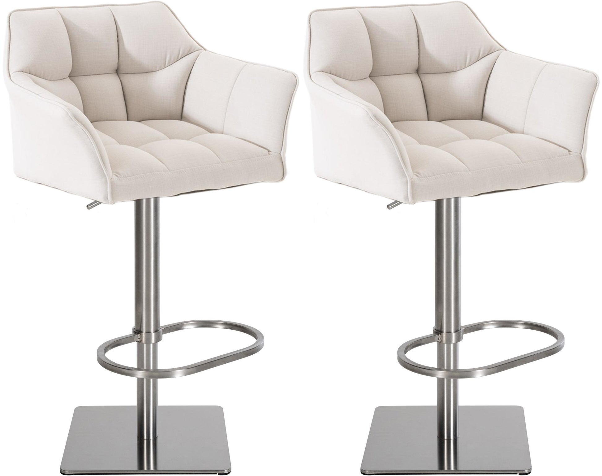 2er Set Barhocker Damaso Stoffbezug - homemem39