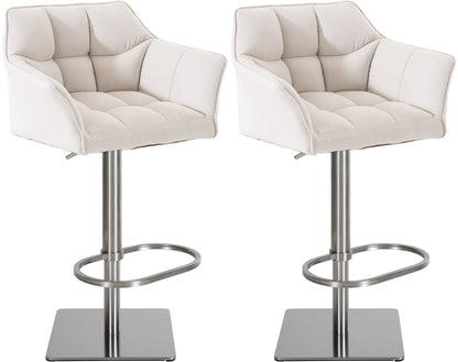 2er Set Barhocker Damaso Stoffbezug - homemem39