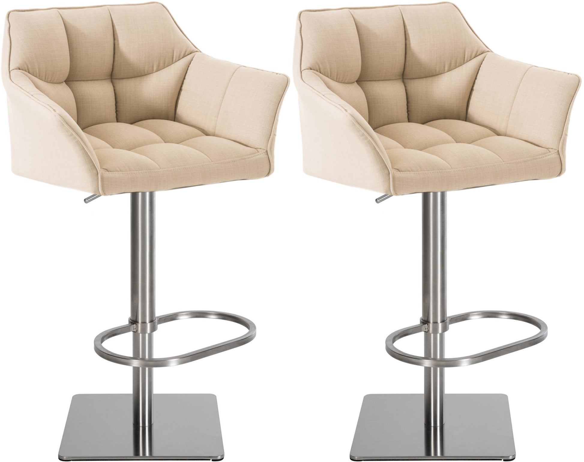 2er Set Barhocker Damaso Stoffbezug - homemem39