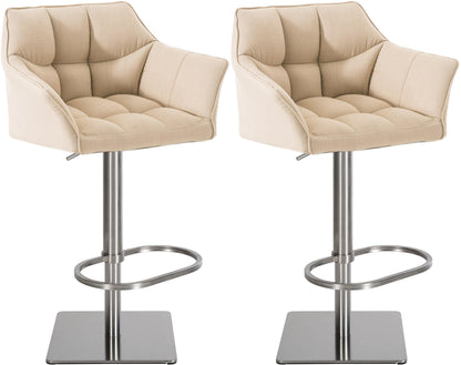 2er Set Barhocker Damaso Stoffbezug - homemem39