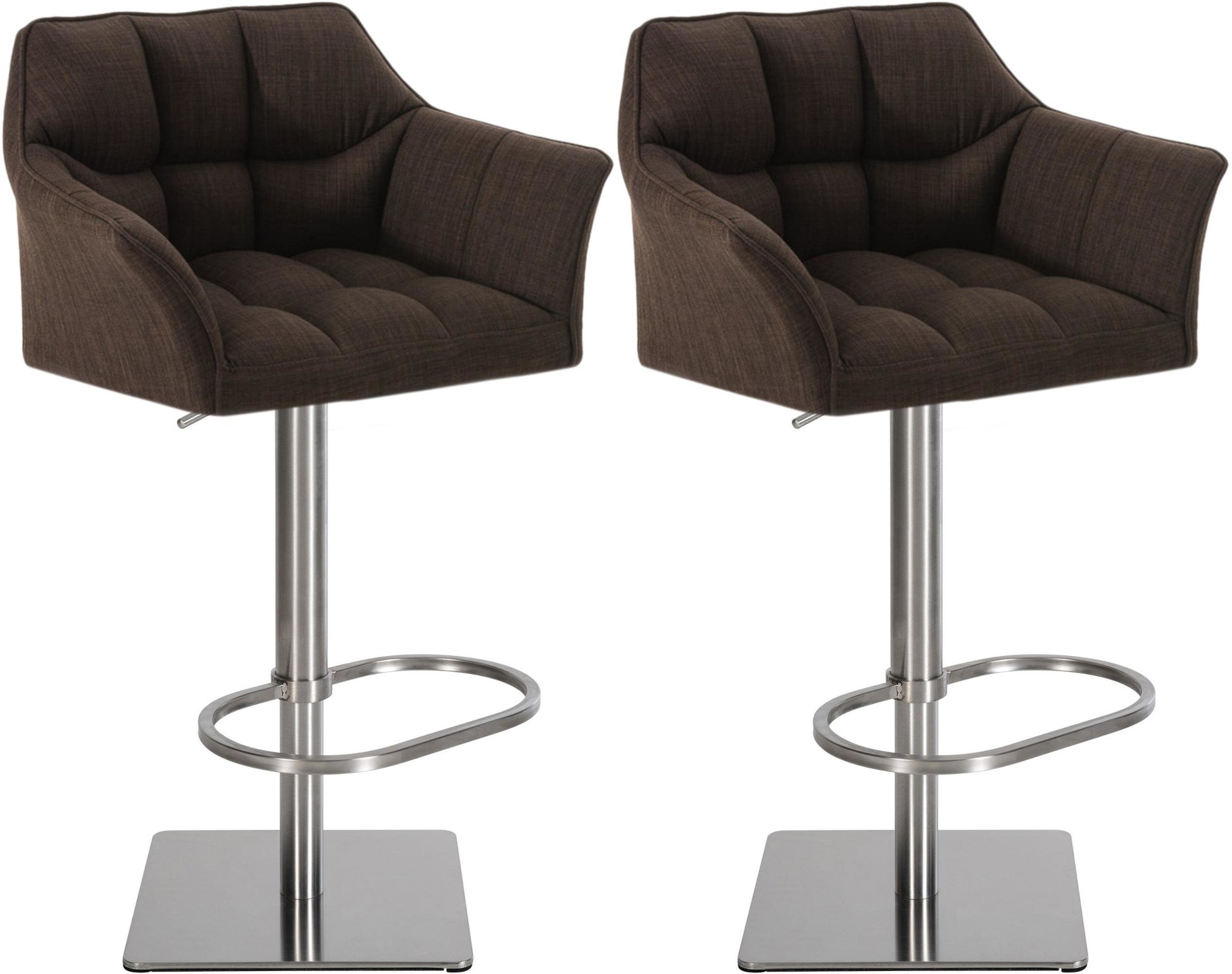 2er Set Barhocker Damaso Stoffbezug - homemem39