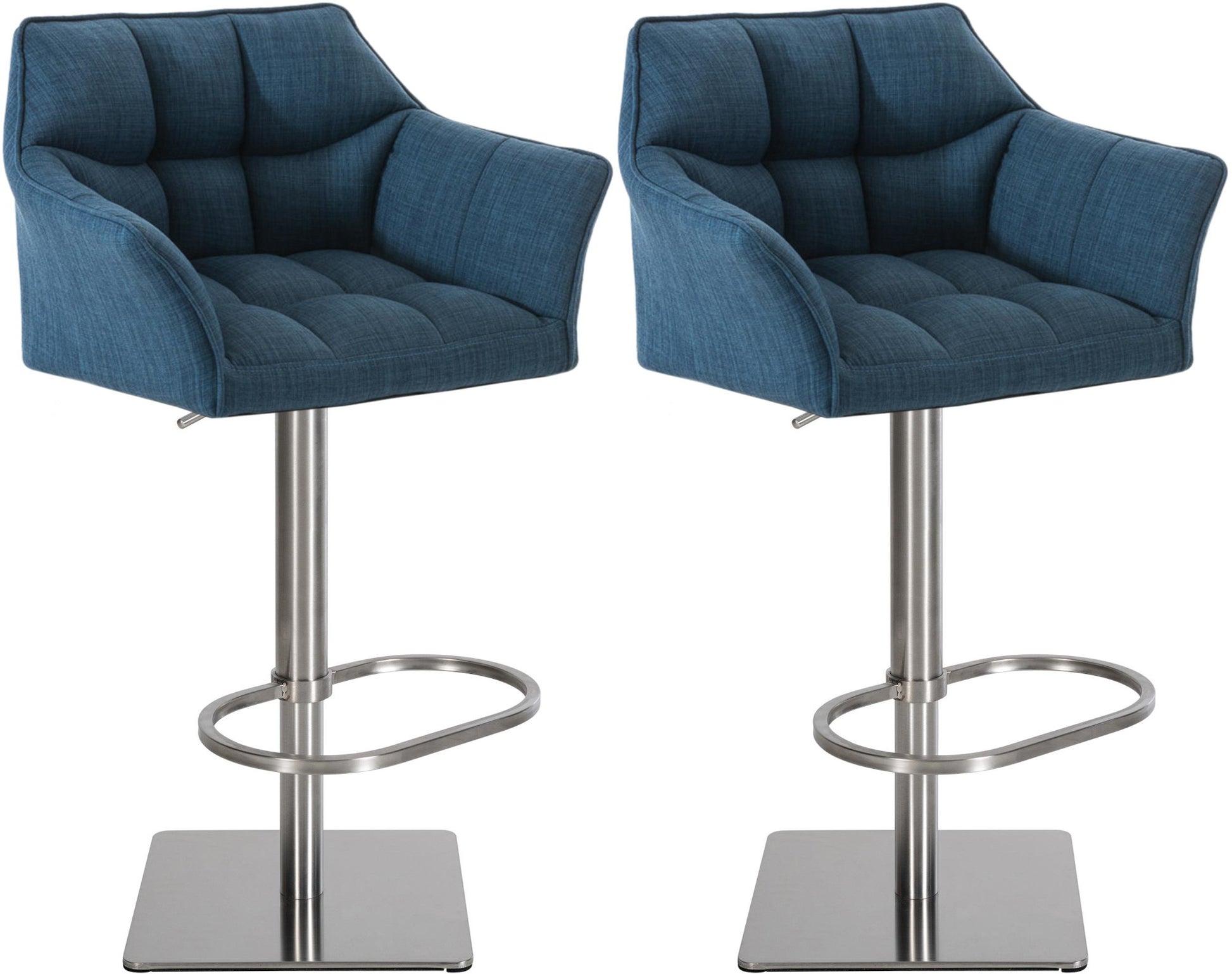 2er Set Barhocker Damaso Stoffbezug - homemem39