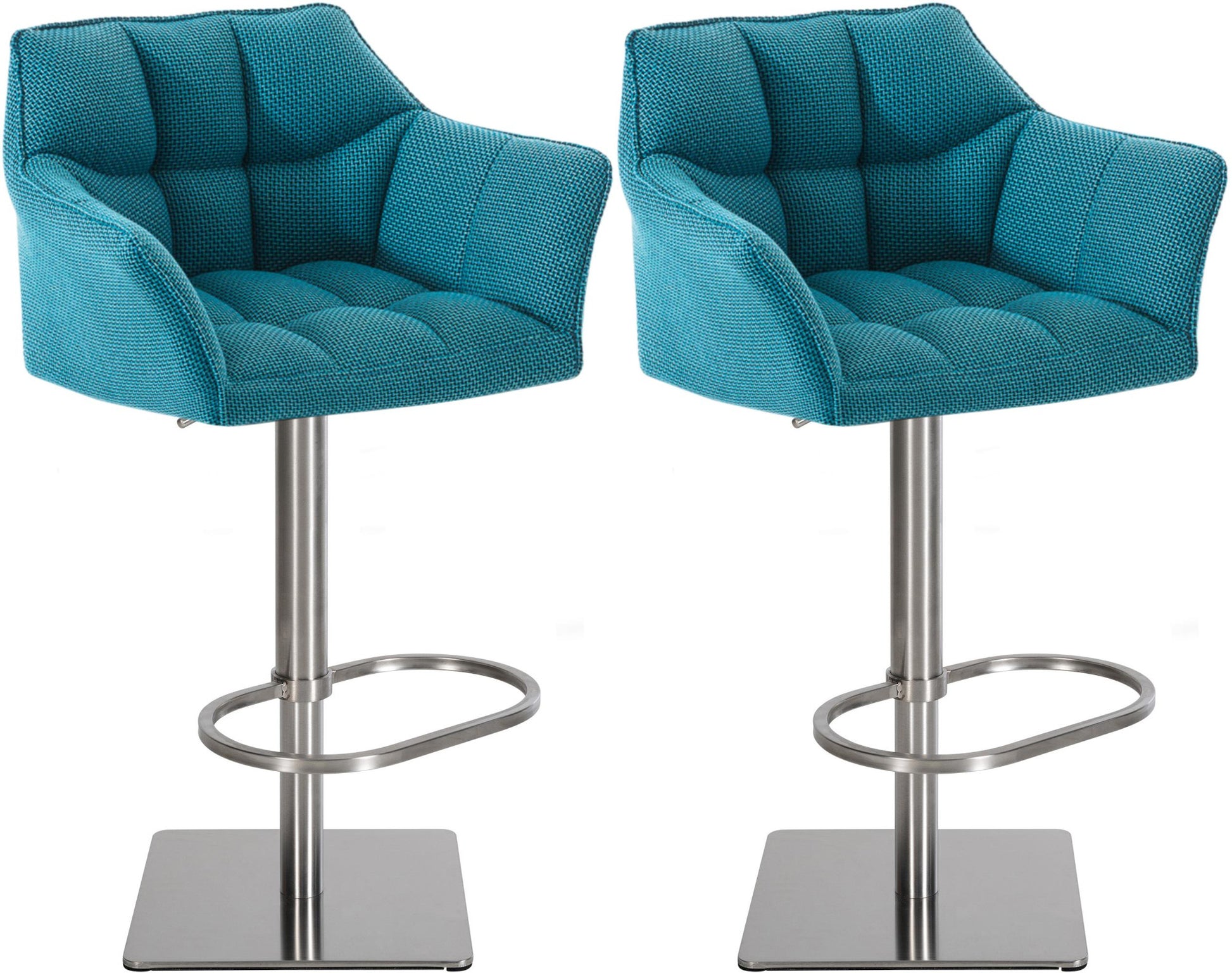 2er Set Barhocker Damaso Stoffbezug - homemem39