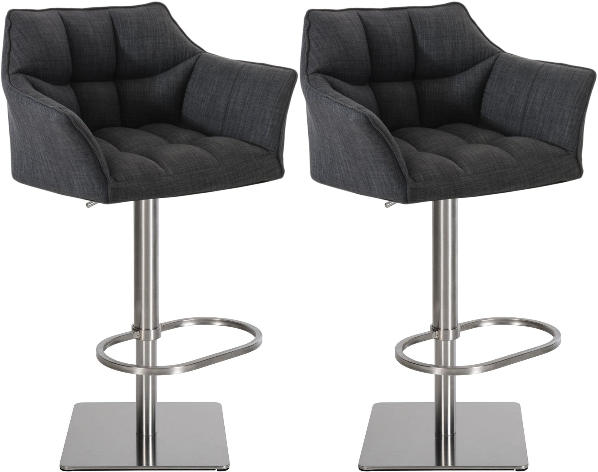 2er Set Barhocker Damaso Stoffbezug - homemem39