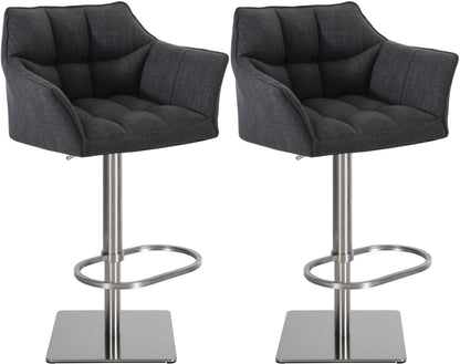 2er Set Barhocker Damaso Stoffbezug - homemem39