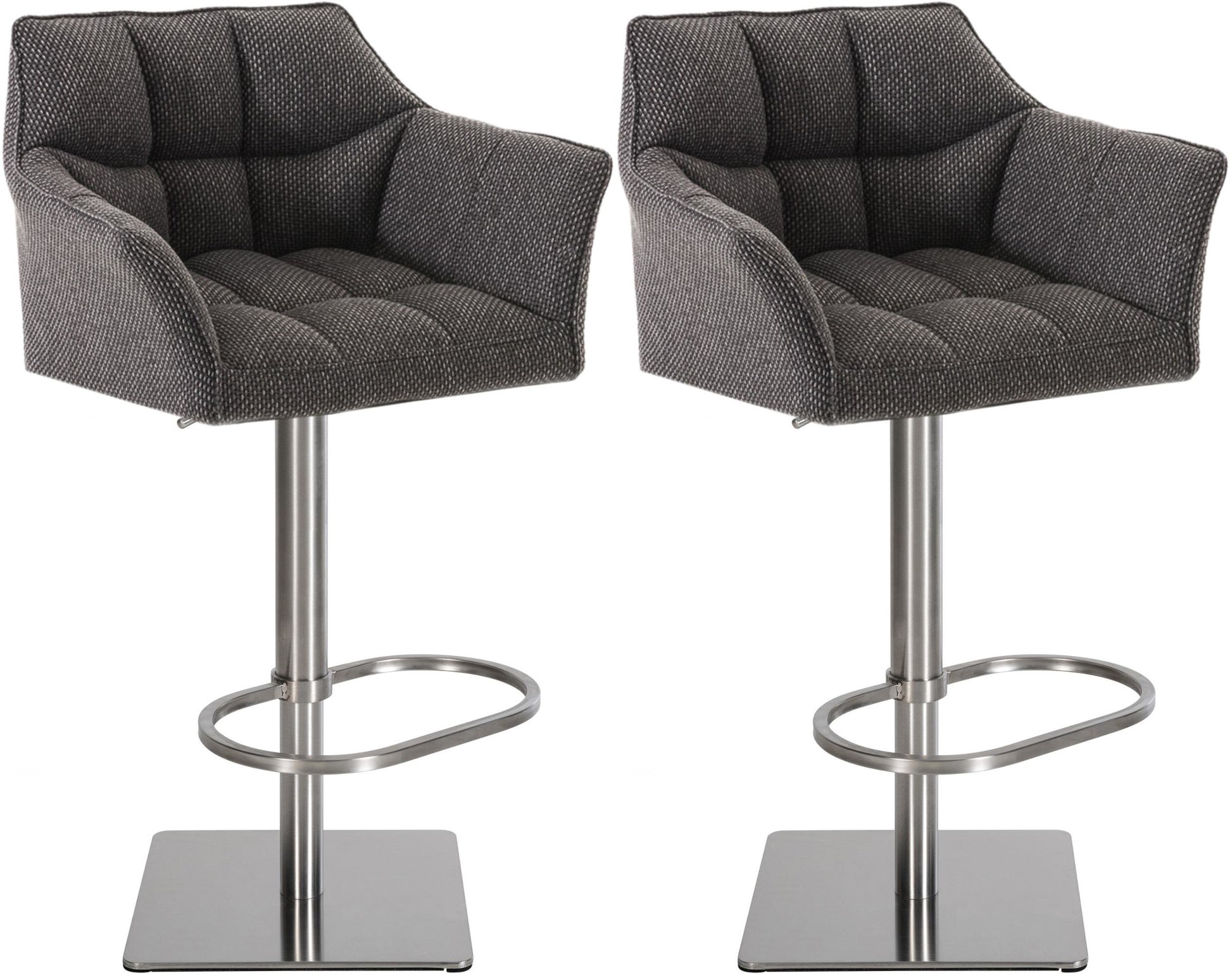 2er Set Barhocker Damaso Stoffbezug - homemem39