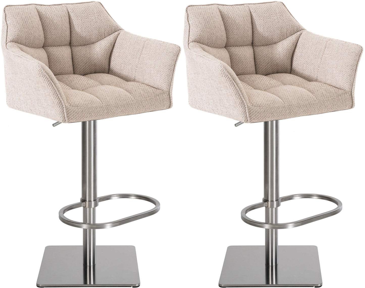 2er Set Barhocker Damaso Stoffbezug - homemem39