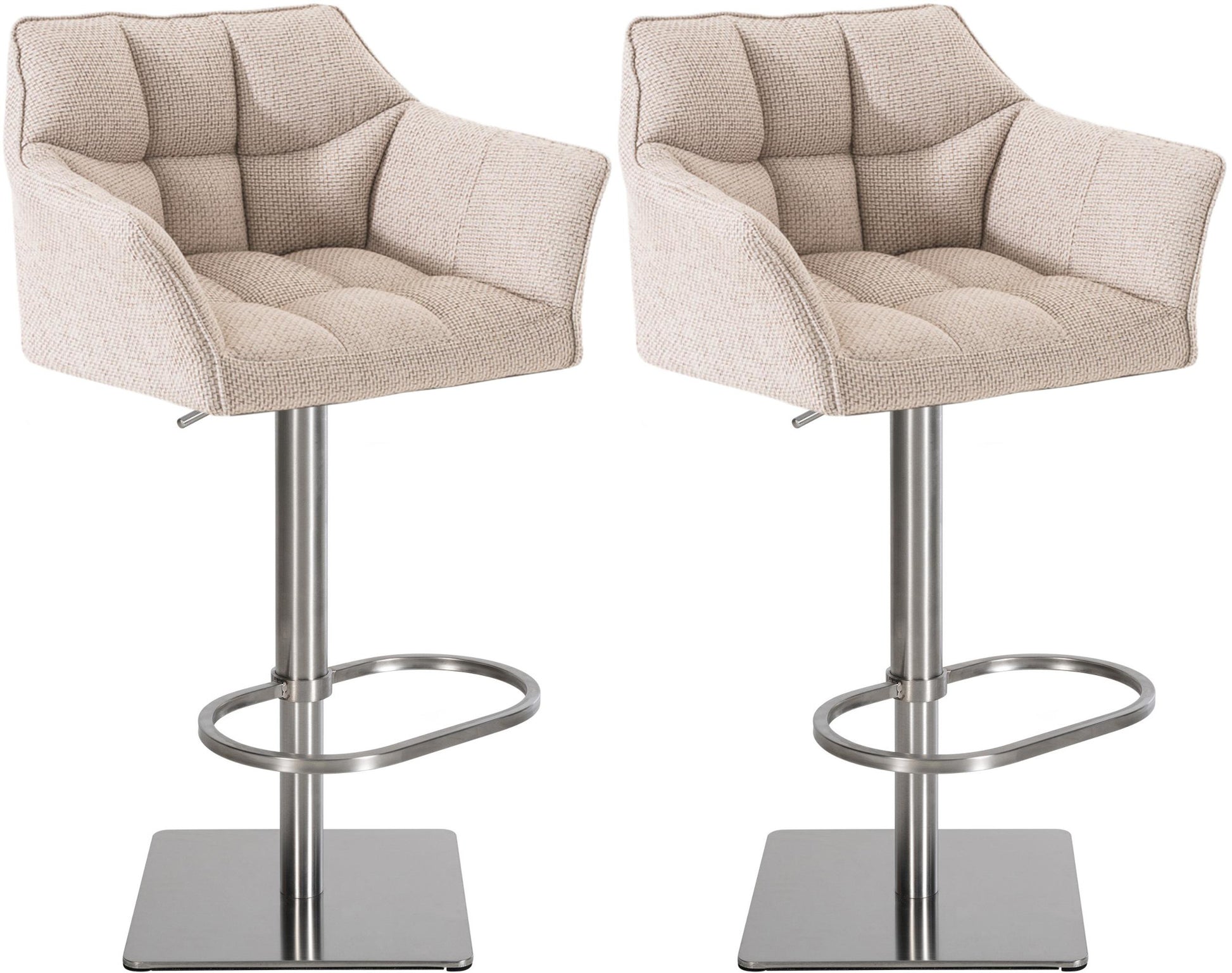 2er Set Barhocker Damaso Stoffbezug - homemem39