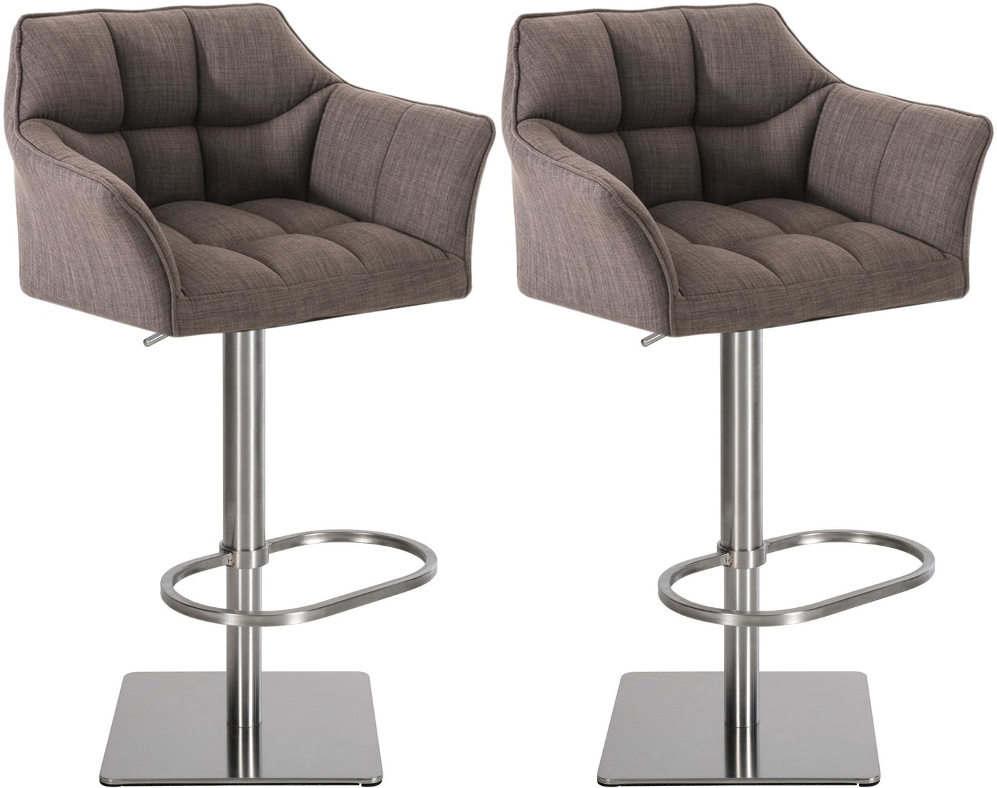 2er Set Barhocker Damaso Stoffbezug - homemem39