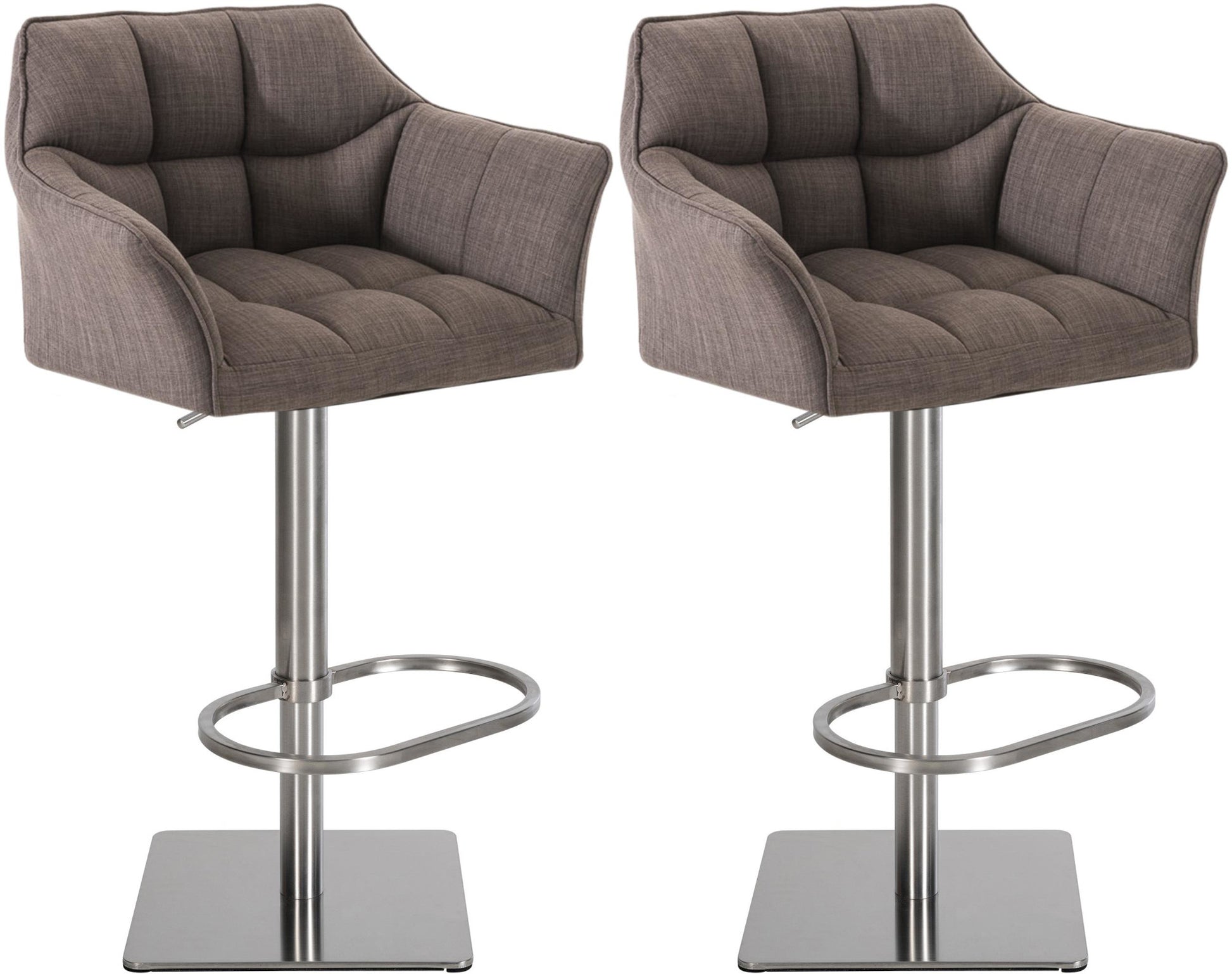 2er Set Barhocker Damaso Stoffbezug - homemem39