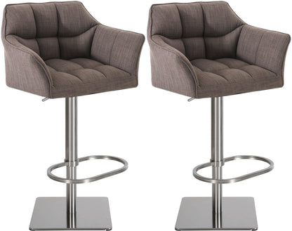2er Set Barhocker Damaso Stoffbezug - homemem39