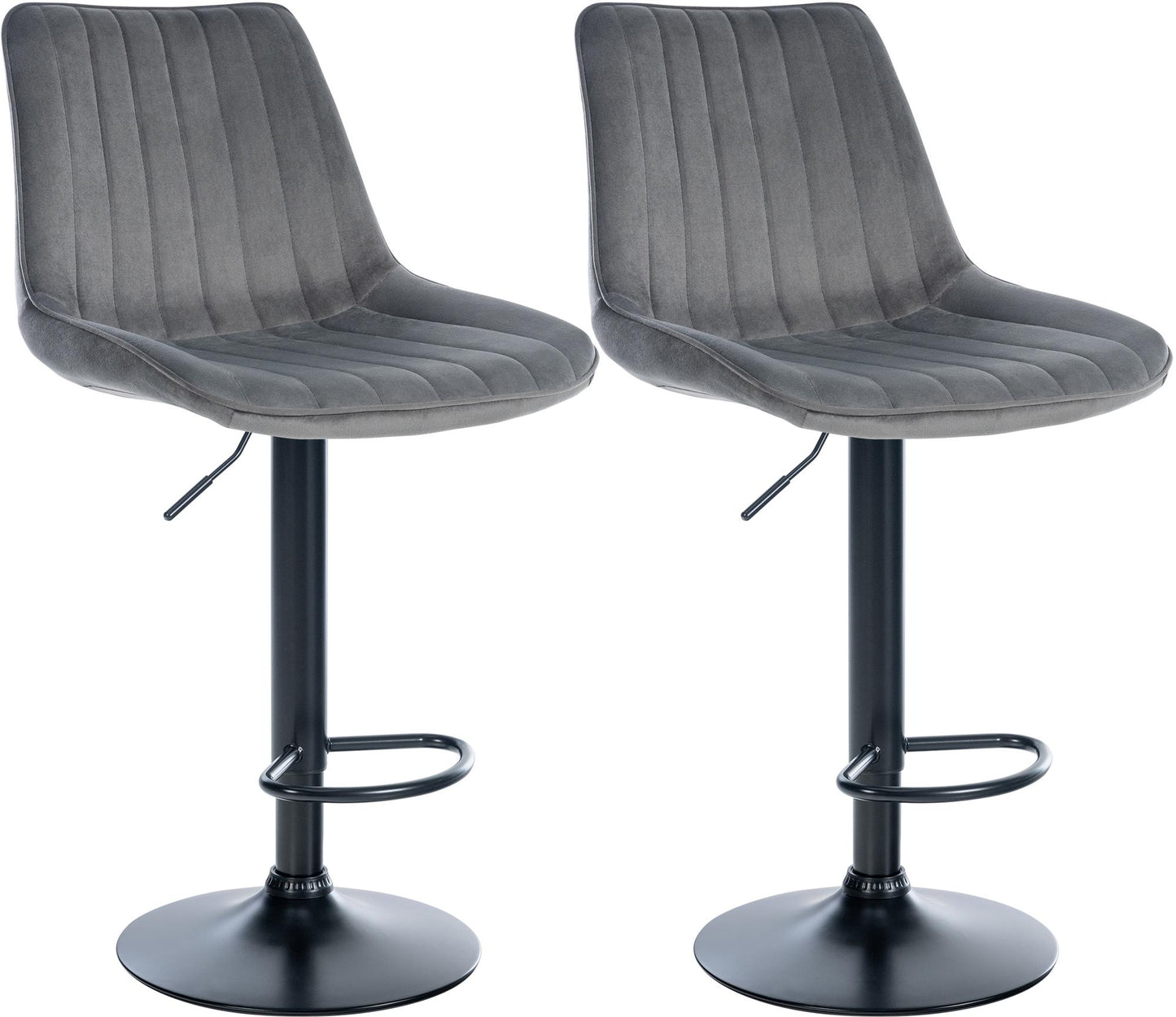 2er Set Barhocker Toni Samt - homemem39