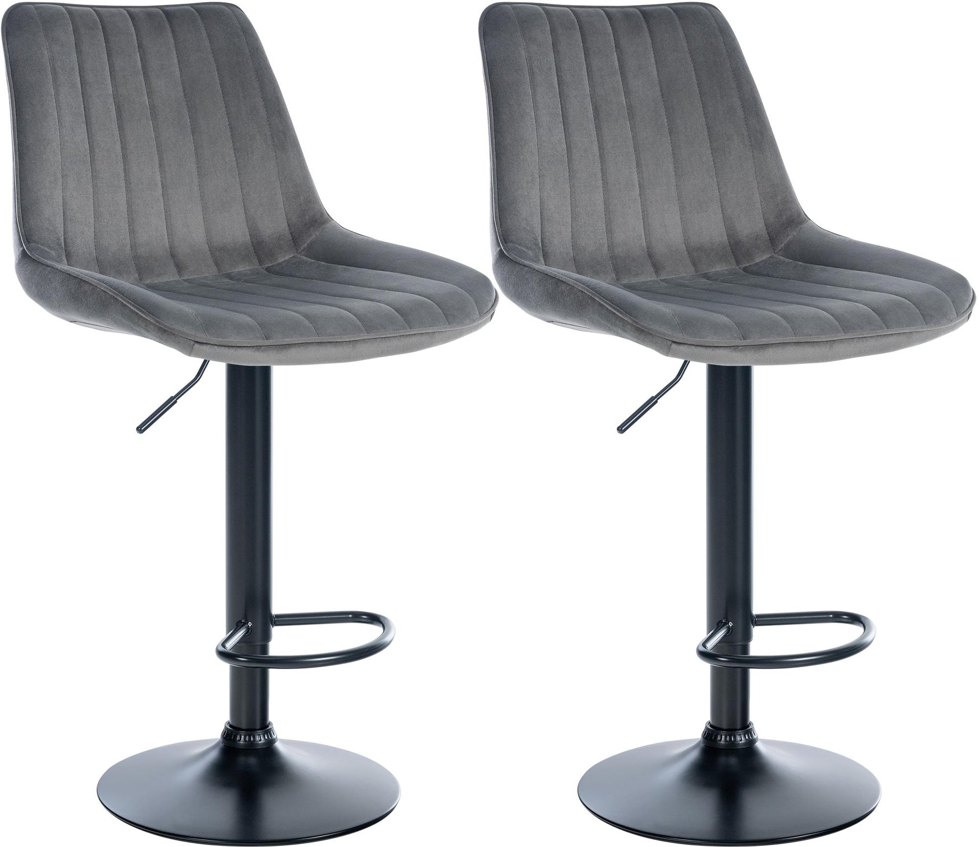 2er Set Barhocker Toni Samt - homemem39