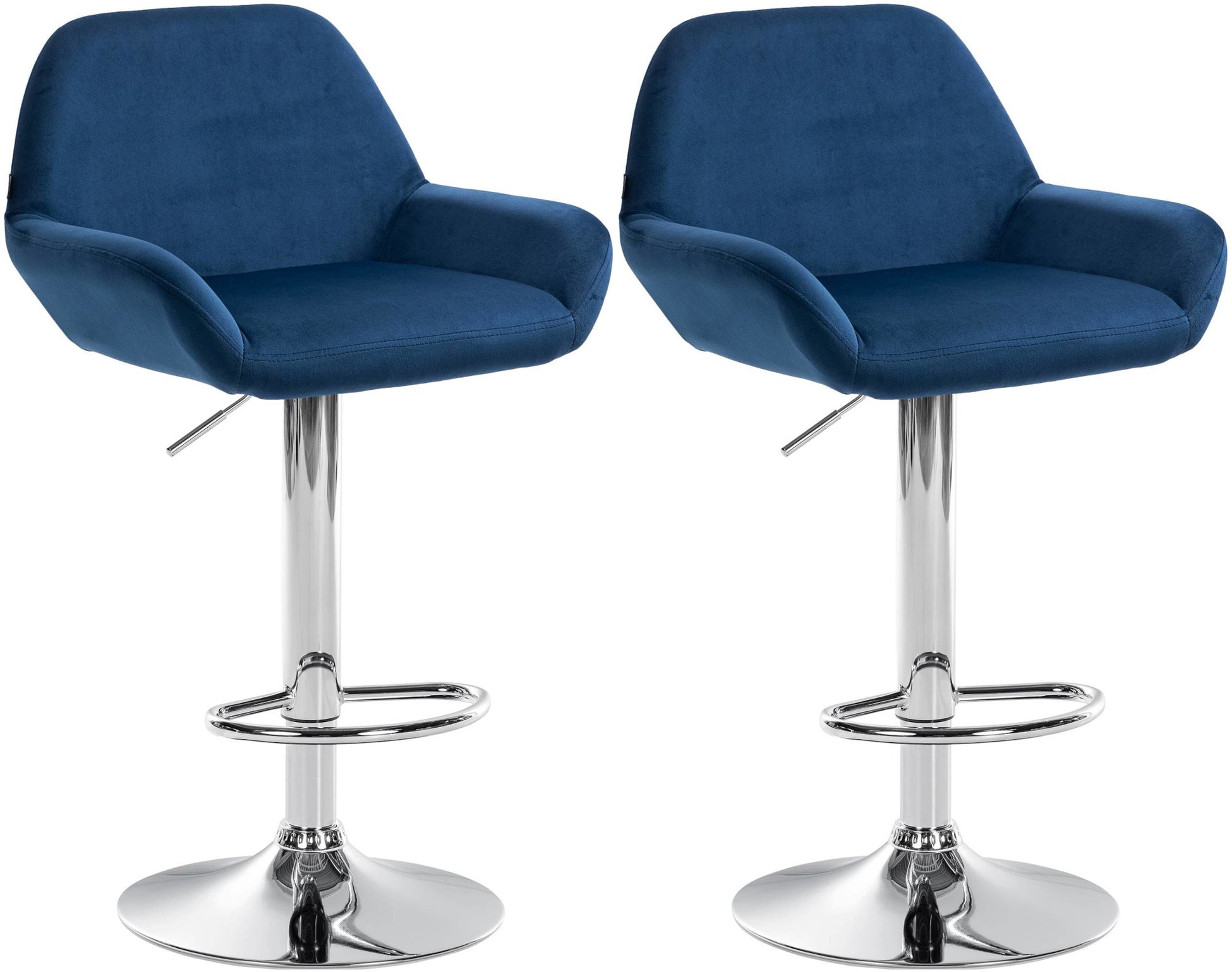 2er Set Barhocker Braga Samt - homemem39