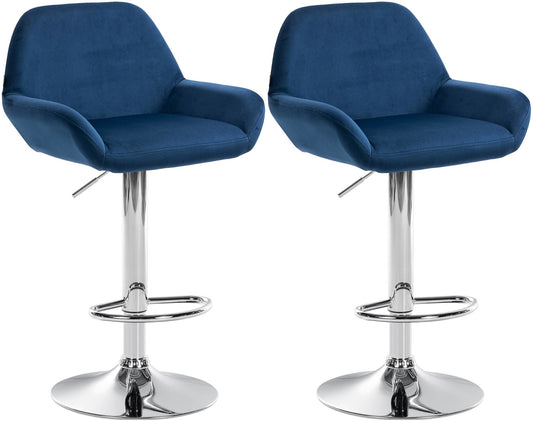 2er Set Barhocker Braga Samt - homemem39