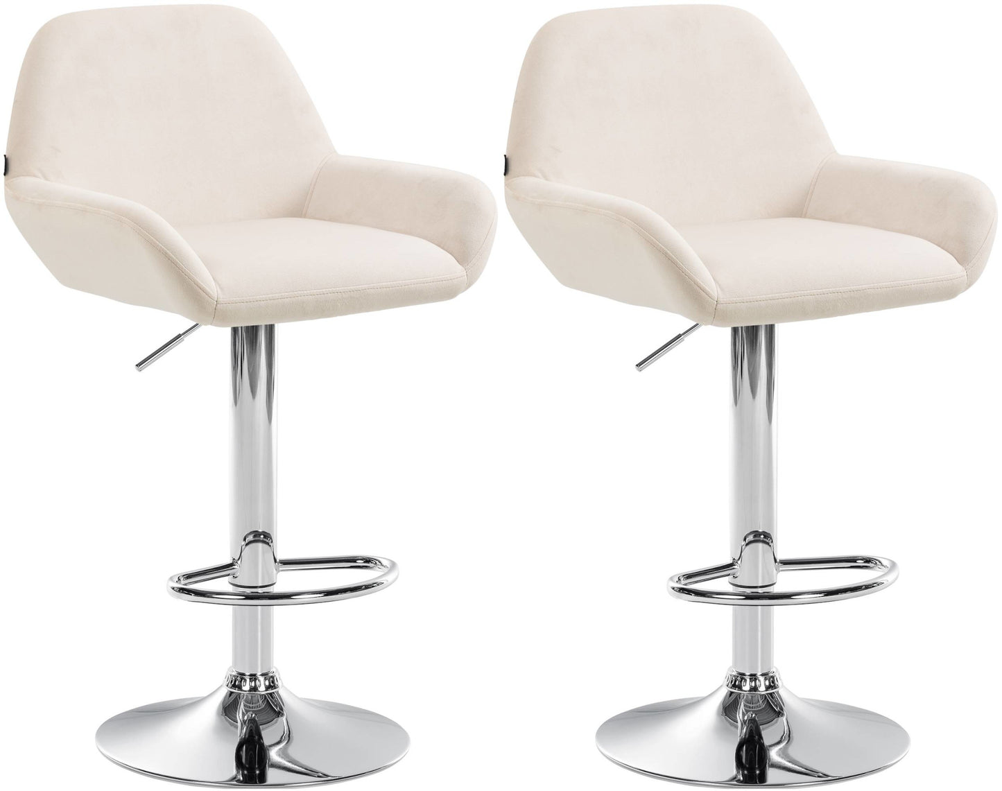 2er Set Barhocker Braga Samt - homemem39