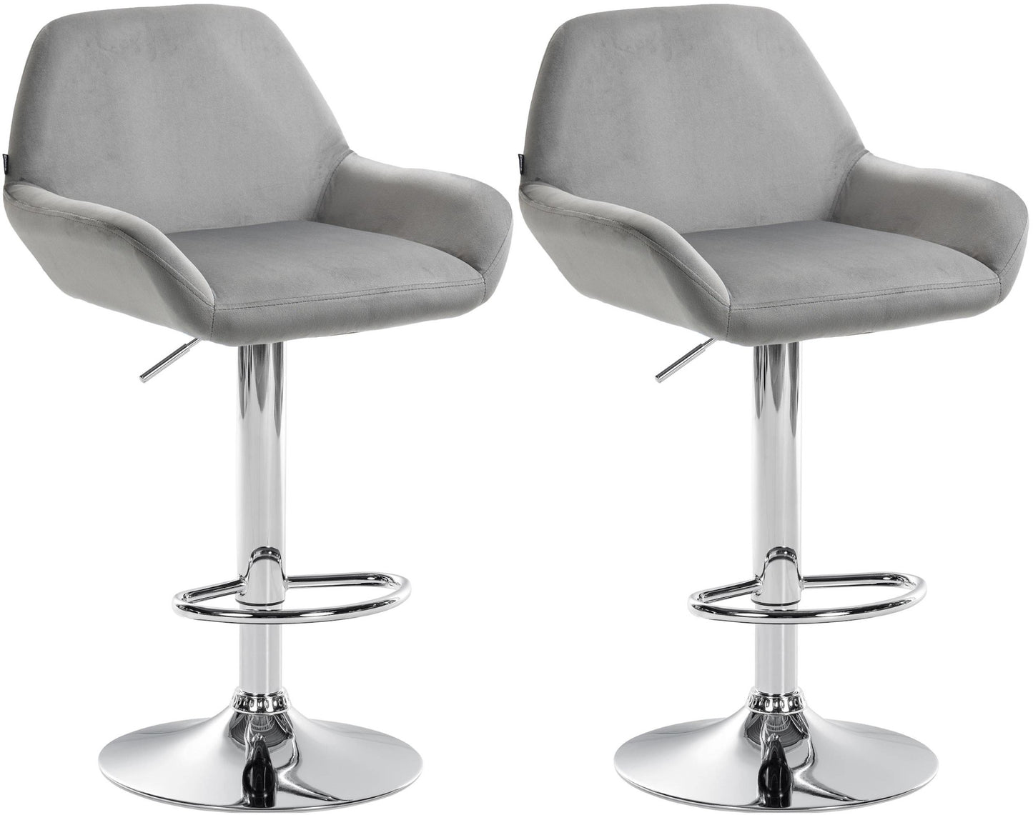 2er Set Barhocker Braga Samt - homemem39