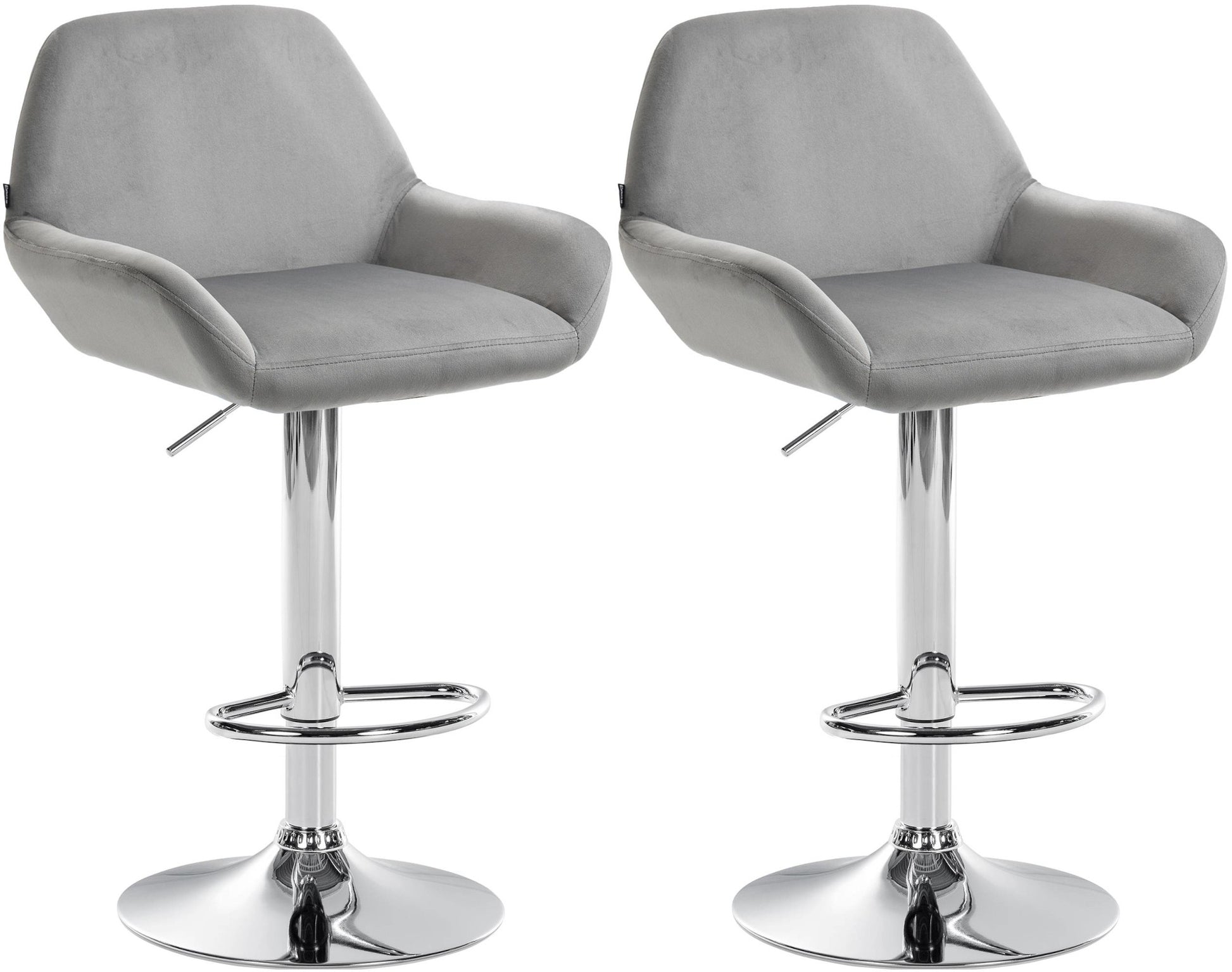 2er Set Barhocker Braga Samt - homemem39