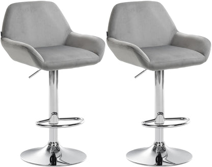 2er Set Barhocker Braga Samt - homemem39
