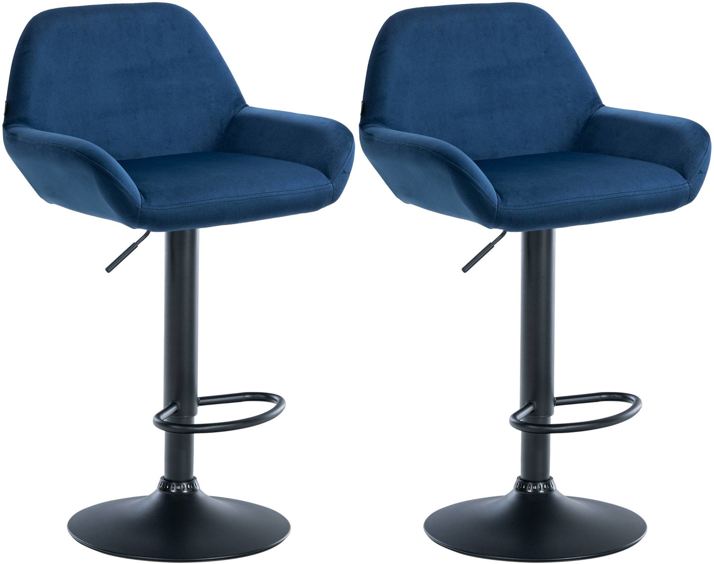 2er Set Barhocker Braga Samt - homemem39