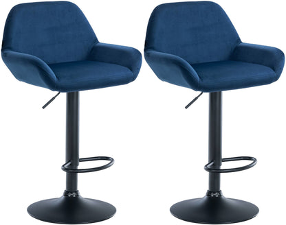 2er Set Barhocker Braga Samt - homemem39