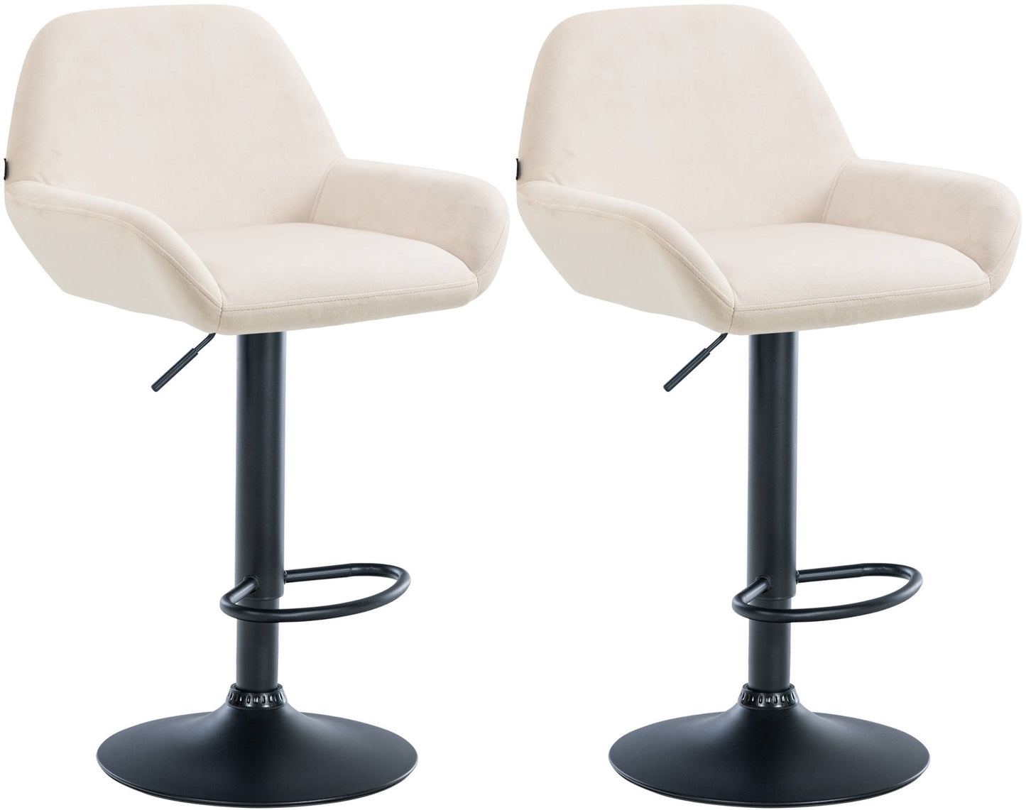 2er Set Barhocker Braga Samt - homemem39