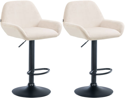 2er Set Barhocker Braga Samt - homemem39