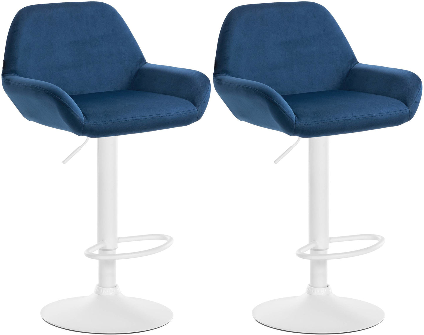 2er Set Barhocker Braga Samt - homemem39