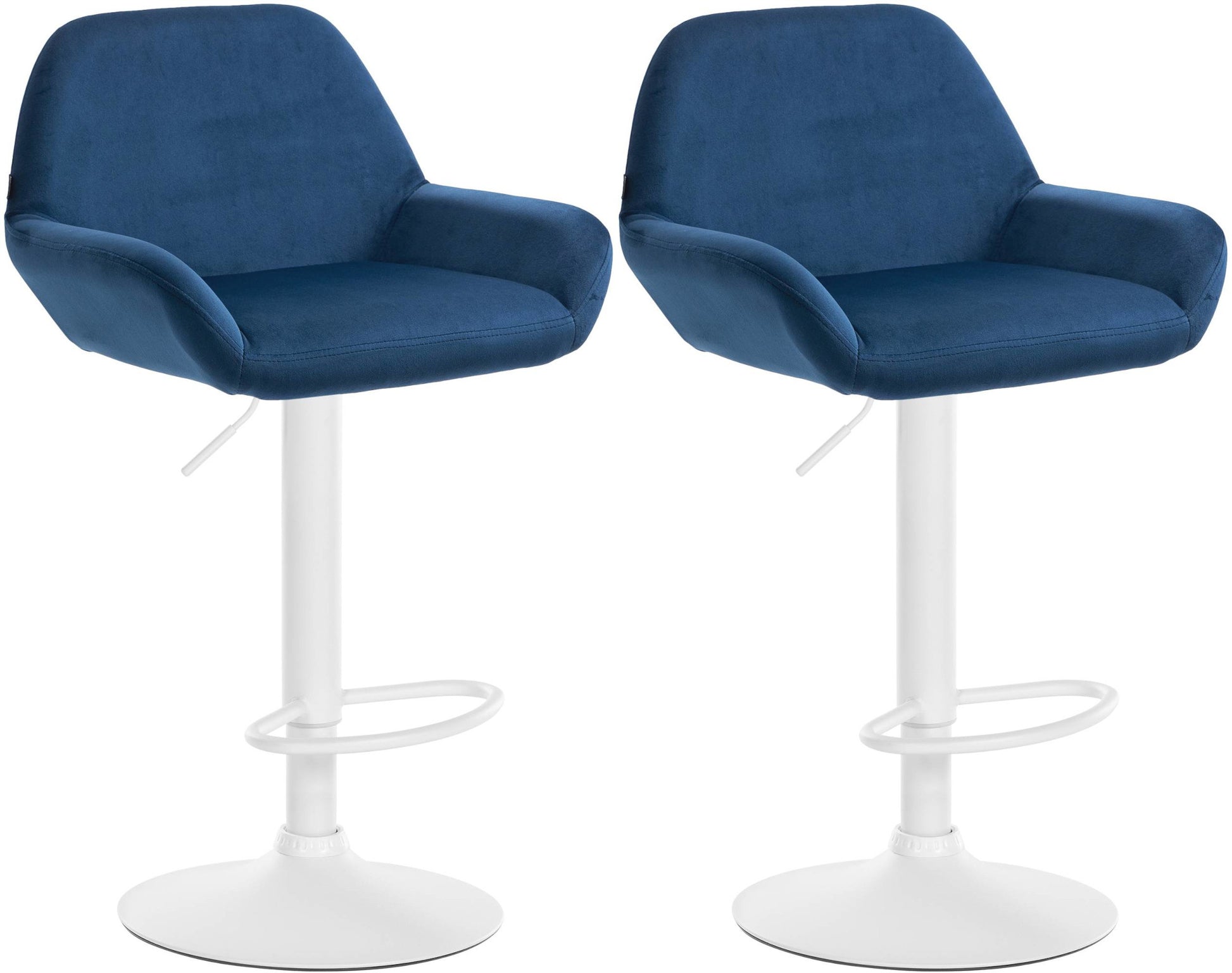 2er Set Barhocker Braga Samt - homemem39