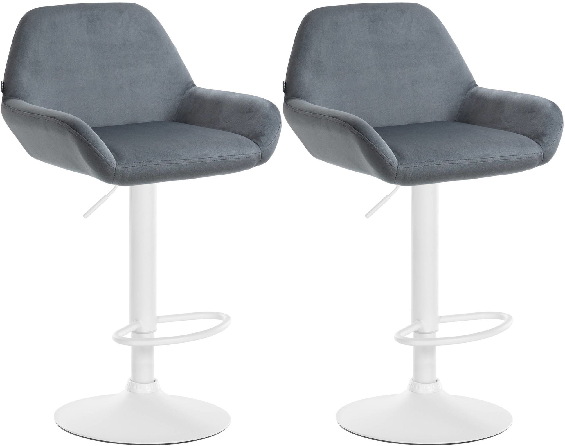 2er Set Barhocker Braga Samt | homemem39