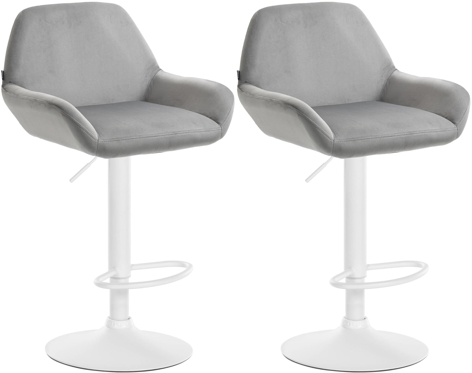 2er Set Barhocker Braga Samt - homemem39