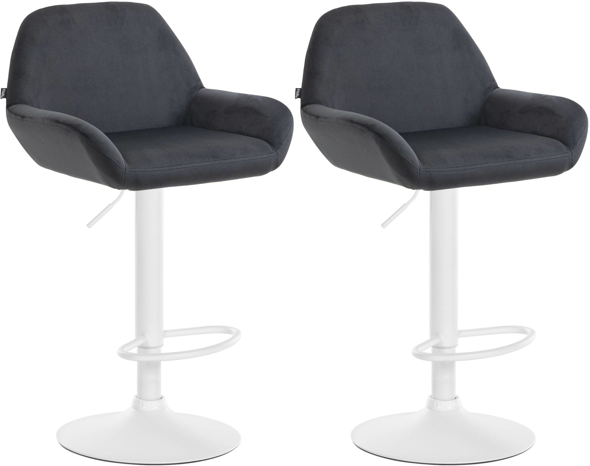 2er Set Barhocker Braga Samt - homemem39