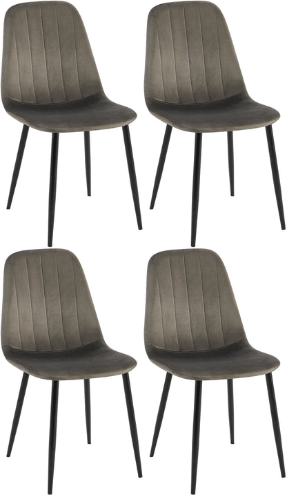 4er Set Esszimmerstuhl Baxter Samt - homemem39