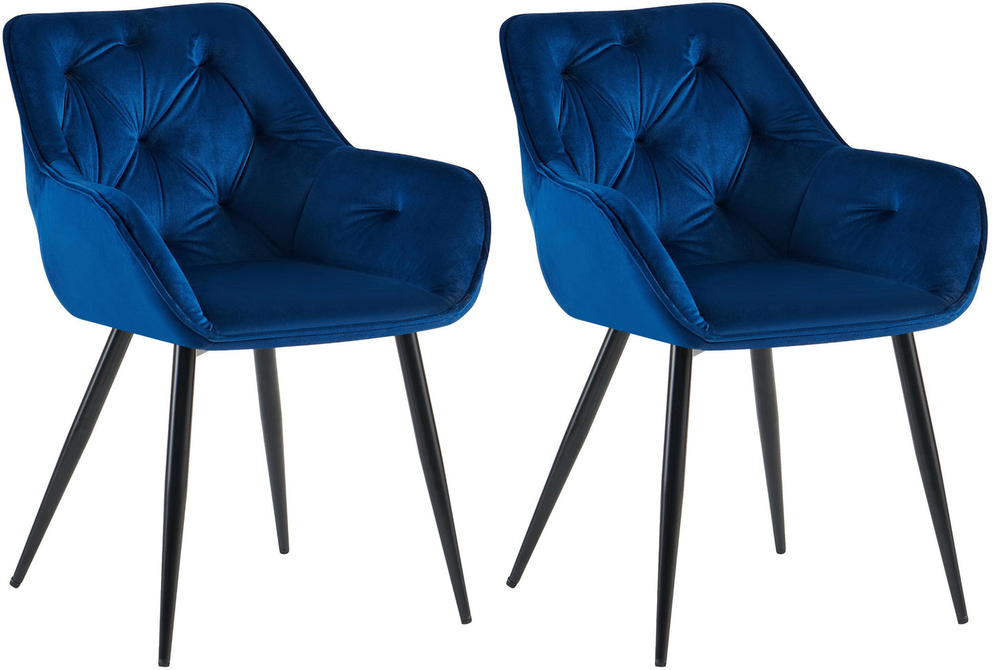 2er Set Esszimmerstühle Cassis Samtbezug - homemem39