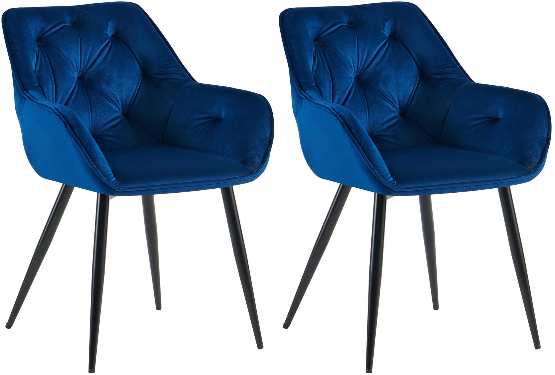 2er Set Esszimmerstühle Cassis Samtbezug - homemem39