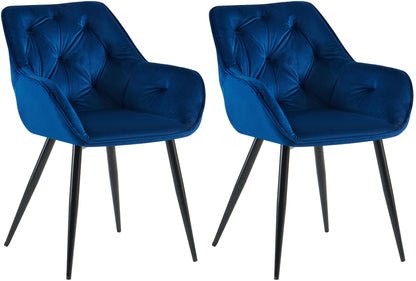 2er Set Esszimmerstühle Cassis Samtbezug - homemem39