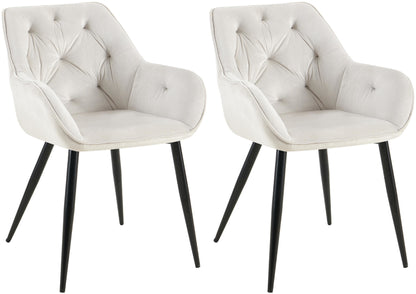 2er Set Esszimmerstühle Cassis Samtbezug - homemem39