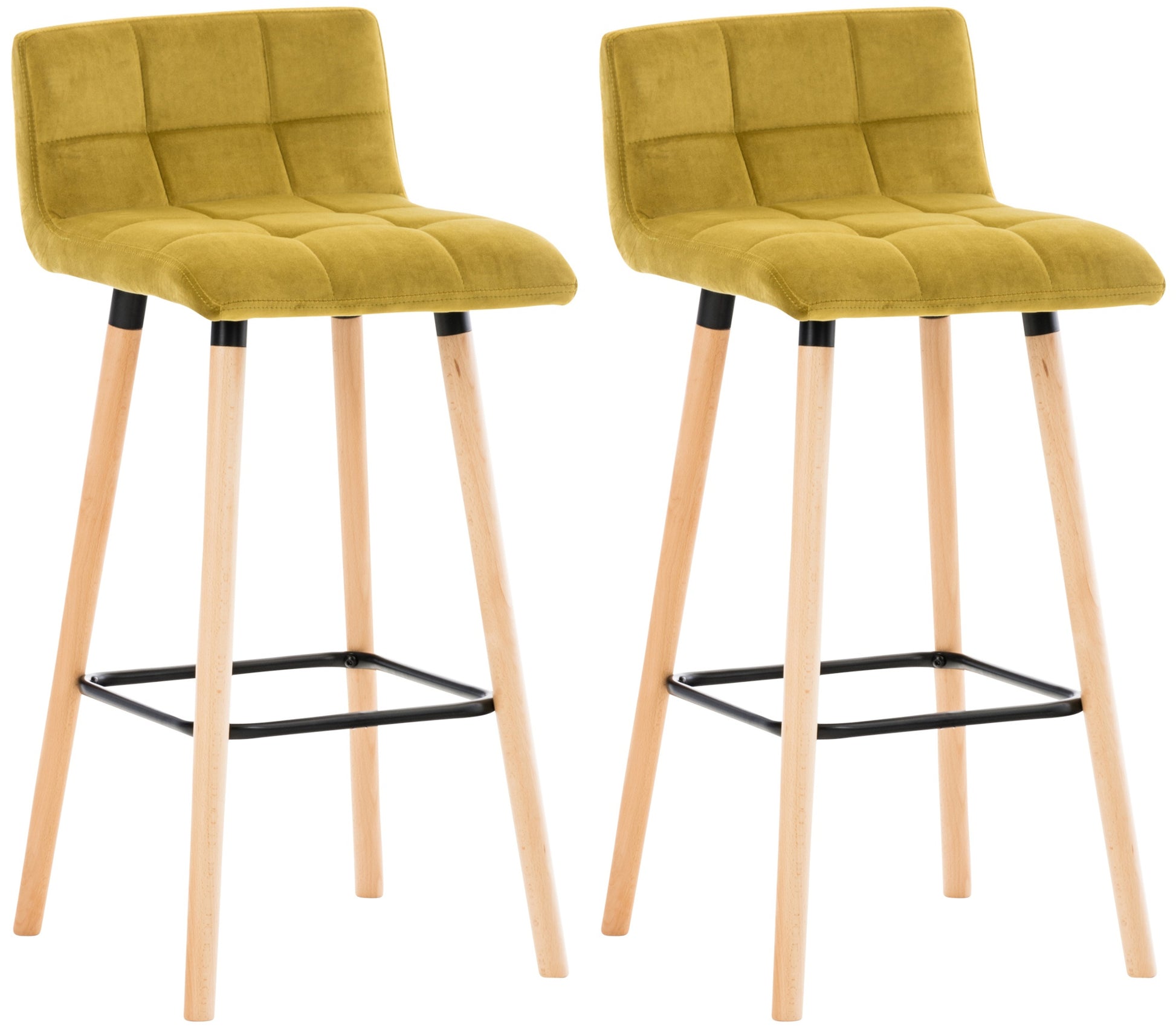2er Set Barhocker Lincoln Samt - homemem39