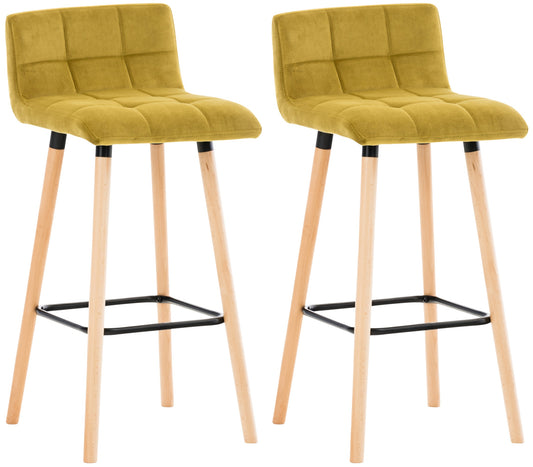 2er Set Barhocker Lincoln Samt - homemem39