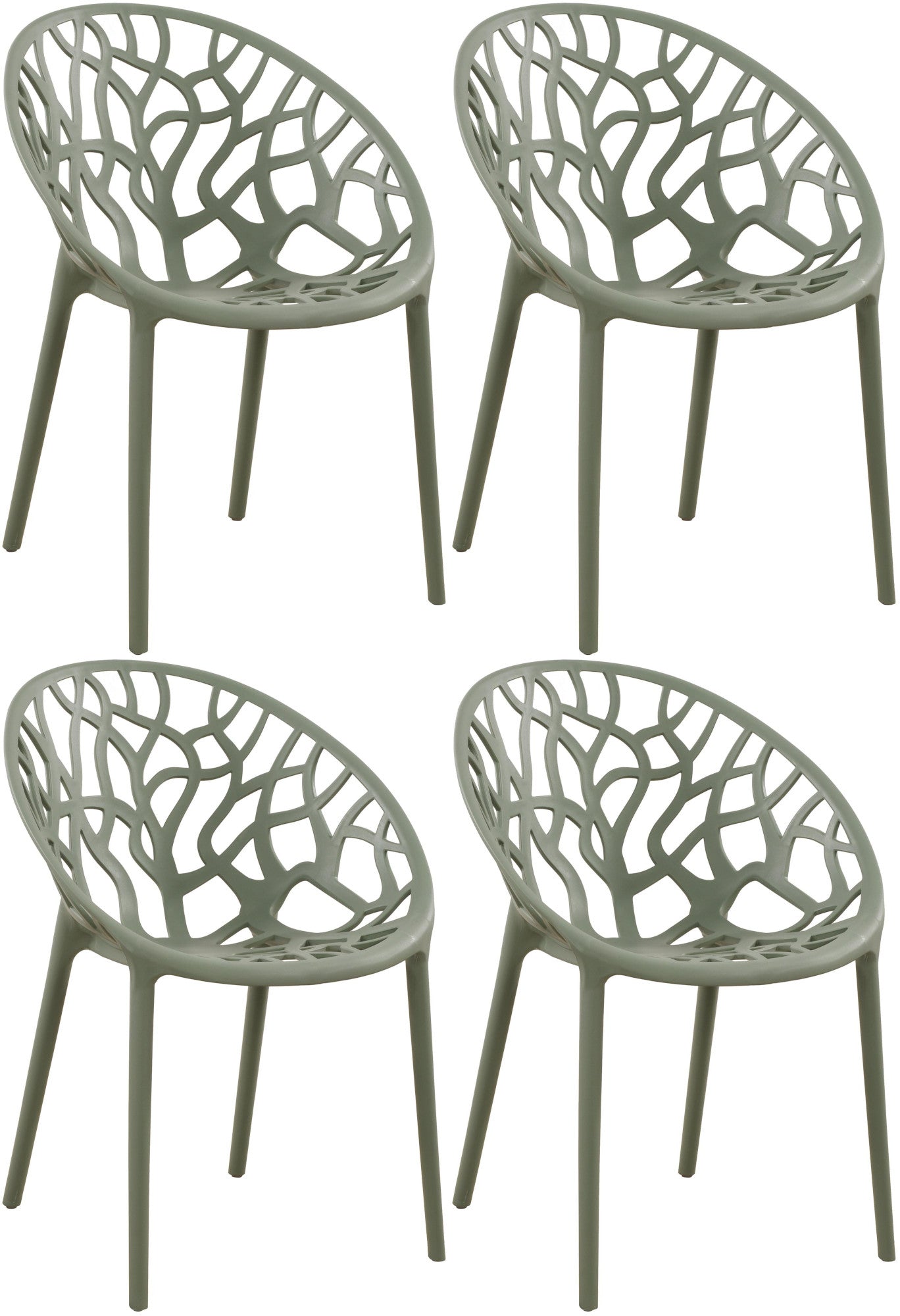 4er Set Stapelbare Gartenstühle Hope - homemem39