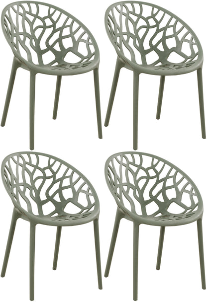 4er Set Stapelbare Gartenstühle Hope - homemem39