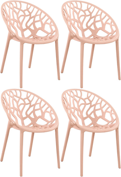 4er Set Stapelbare Gartenstühle Hope - homemem39